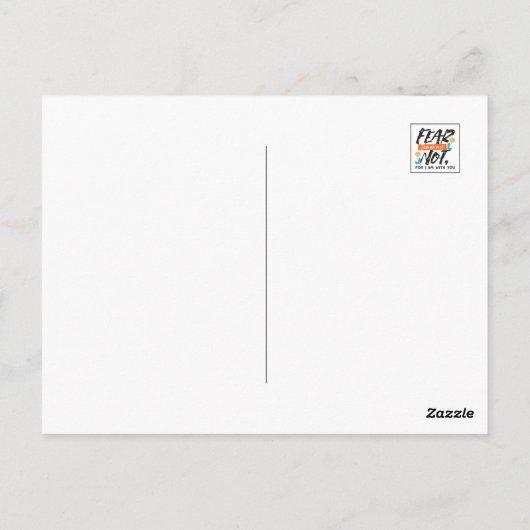 Vrees niet Jesaja Bijbelvers Inspirerend ontwerp Briefkaart (Achterkant)