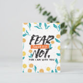 Vrees niet Jesaja Bijbelvers Inspirerend ontwerp Briefkaart (Staand voorkant)