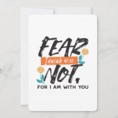 Vrees niet Jesaja Bijbelvers Inspirerend ontwerp Feestdagenkaart (Voorkant)