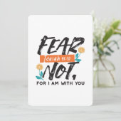 Vrees niet Jesaja Bijbelvers Inspirerend ontwerp Feestdagenkaart (Staand voorkant)