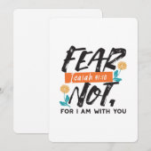 Vrees niet Jesaja Bijbelvers Inspirerend ontwerp Feestdagenkaart (Voorkant / Achterkant)