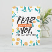 Vrees niet Jesaja Bijbelvers Inspirerend ontwerp Feestdagenkaart (Staand voorkant)