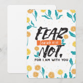 Vrees niet Jesaja Bijbelvers Inspirerend ontwerp Feestdagenkaart (Voorkant / Achterkant)