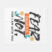 Vrees niet Jesaja Bijbelvers Inspirerend ontwerp Fleece Deken (Voorkant (Horizontaal))