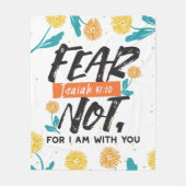 Vrees niet Jesaja Bijbelvers Inspirerend ontwerp Fleece Deken (Voorkant)