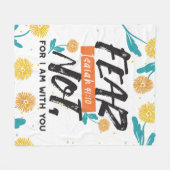 Vrees niet Jesaja Bijbelvers Inspirerend ontwerp Fleece Deken (Voorkant (Horizontaal))
