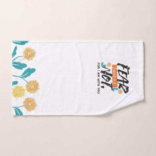 Vrees niet Jesaja Bijbelvers Inspirerend ontwerp Handdoek (Handdoek)