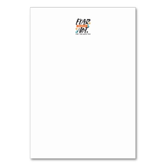 Vrees niet Jesaja Bijbelvers Inspirerend ontwerp Kaart (Achterkant)