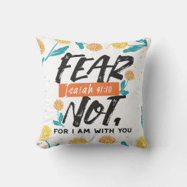 Vrees niet Jesaja Bijbelvers Inspirerend ontwerp Kussen