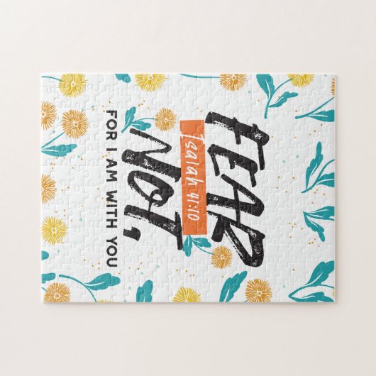 Vrees niet Jesaja Bijbelvers Inspirerend ontwerp Legpuzzel (Horizontaal)