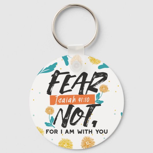Vrees niet Jesaja Bijbelvers Inspirerend ontwerp Sleutelhanger (Achterkant)