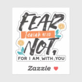 Vrees niet Jesaja Bijbelvers Inspirerend ontwerp Sticker (Vel)