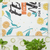 Vrees niet Jesaja Bijbelvers Inspirerend ontwerp Theedoek (Gevouwen)