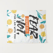 Vrees niet Jesaja Bijbelvers Inspirerend ontwerp Wandkleed (Voorkant (horizontaal))