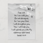 Vrees niet, Jesaja Schrift Ik ben met U, Jesaja Co Briefkaart (Voorkant)