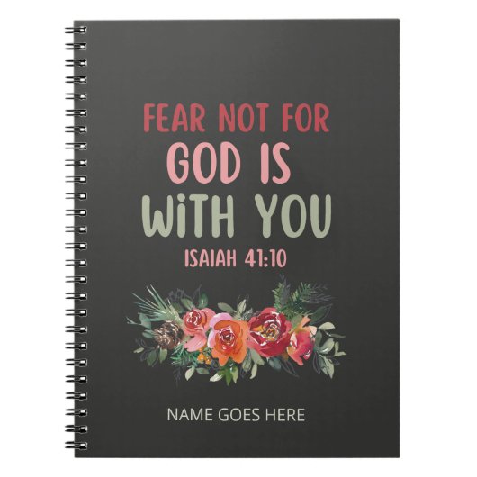 Vrees niet voor God is met jou Notitieboek (Voorkant)