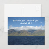 Vrees niet voor ik ben met jou Bijbel Verse Oceaan Briefkaart (Voorkant / Achterkant)