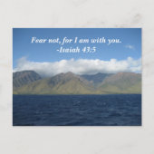 Vrees niet voor ik ben met jou Bijbel Verse Oceaan Briefkaart (Voorkant)
