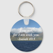 Vrees niet voor ik ben met jou Bijbel Verse Oceaan Sleutelhanger (Voorkant)