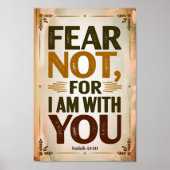 Vrees niet voor Ik Ben met U Christelijke Kunst Poster (Voorkant)