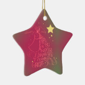 "Vrees niet, voor je..." Angel Star-Ornament Keramisch Ornament (Rechts)