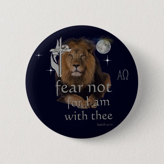 Vrees niet voor mij met de ronde button 5,7 cm (Voorkant)