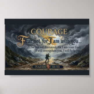 Vrees Niet Want Ik Ben Bij Je | Jesaja 41:10 Muurk Poster