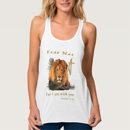 Vrees niet, want Ik ben bij je Tanktop (Voorkant)