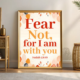 Vrees niet, want Ik ben met U Boho Christelijke Ku Poster