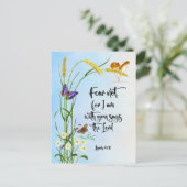 Vrees niet want Ik ben met u Jesaja 41: 10 Briefkaart (Staand voorkant)