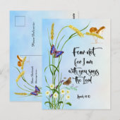 Vrees niet want Ik ben met u Jesaja 41: 10 Briefkaart (Voorkant / Achterkant)