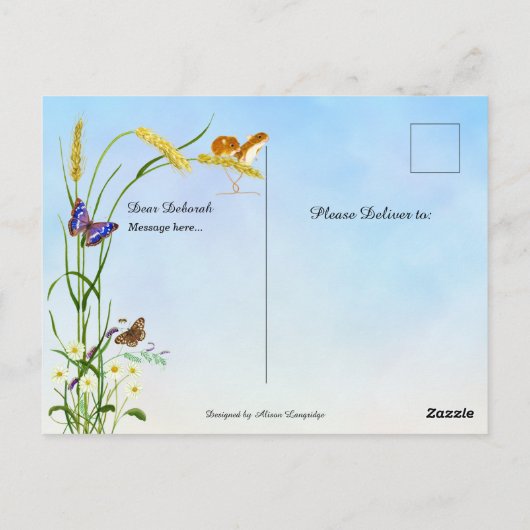 Vrees niet want Ik ben met u Jesaja 41: 10 Briefkaart (Achterkant)