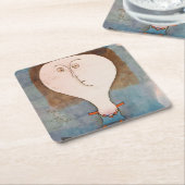 Vrees van een meisje, Klee Kartonnen Onderzetters (Schuin)