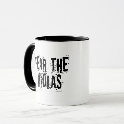 Vrees voor de gewelddadigheden mok (Voorkant links)