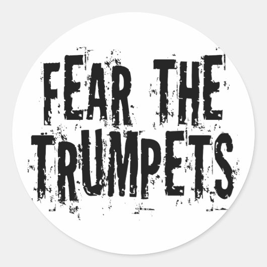 Vrees voor de Trumpets Gift Ronde Sticker (Voorkant)