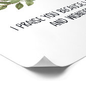 Vreeswekkend en wonderbaarlijk gemaakt, Psalm 139: Poster (Hoek)