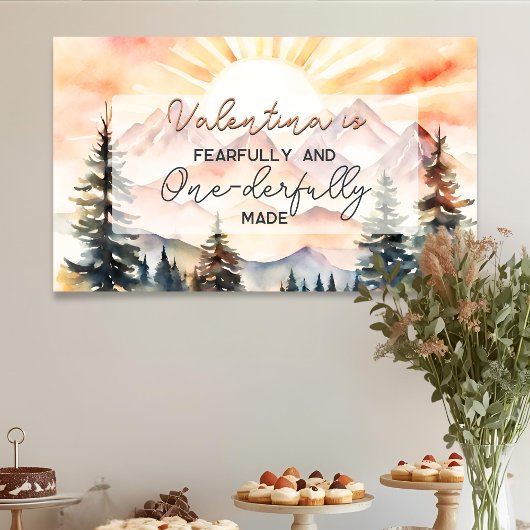 Vreeswekkend en Wondermooi Gemaakte Eerste Verjaar Spandoek