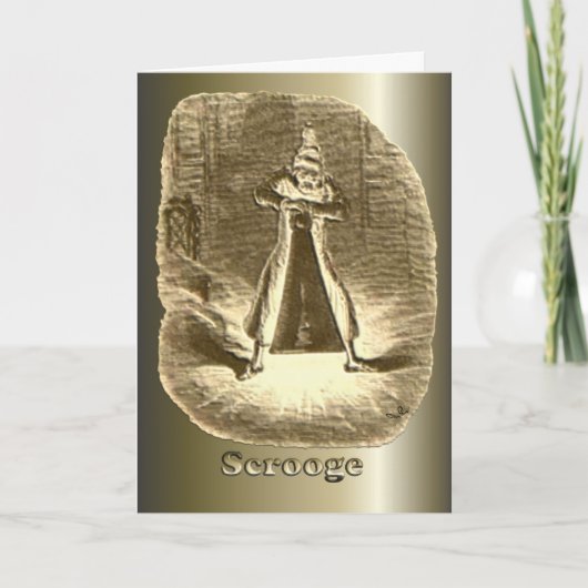 Vrek van Kerstmis - Kerstmis Carol Feestdagen Kaart (Voorkant)