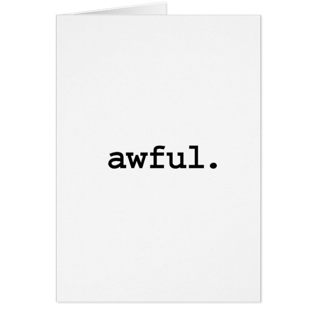 vreselijk. (Voorkant)