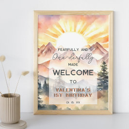 Vreselijk en ouderwets eerste verjaardag poster