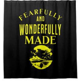 "Vreselijk en wonderbaarlijk gemaakt." Christelijk Douchegordijn