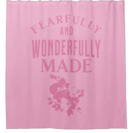 "Vreselijk en wonderbaarlijk gemaakt." Christelijk Douchegordijn