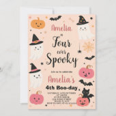 Vreselijk leuk vier Halloween verjaardagsuitnodigi Kaart (Voorkant)