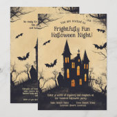 Vreselijk leuke Halloween-feestuitnodiging Kaart (Voorkant / Achterkant)