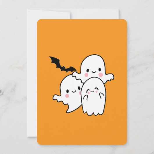 Vreselijk leuke Halloween-feestuitnodiging Kaart (Achterkant)