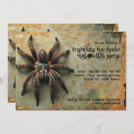 Vreselijk leuke Spider Halloween Party Kaart