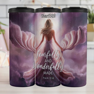 Vreselijk prachtig gemaakt roze figuur thermosbeker