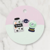 Vreselijk Schattigee groene heks Halloween Verjaar Bedankjes Labels (Achterkant)