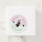 Vreselijk Schattigee groene heks Halloween Verjaar Bedankjes Labels (In situ)