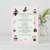 Vreselijk Schattigee groene heks Halloween Verjaar Kaart (Staand voorkant)